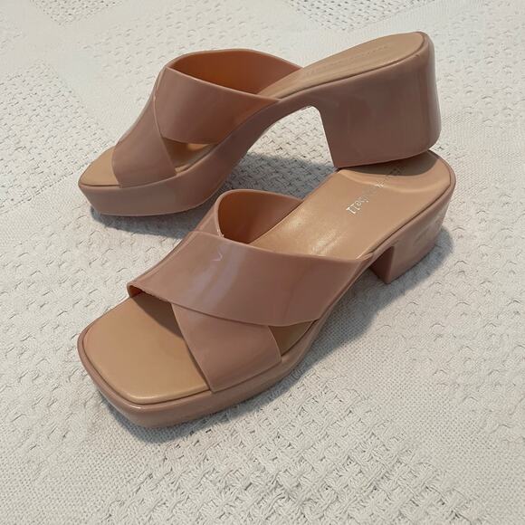 Jeffrey Campbell bubble gum platform cross band strap slides 10 SHELF 4846 - Picture 6 of 10